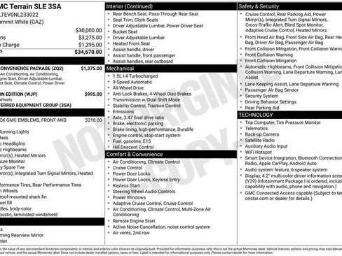 Used 2022 GMC Terrain SLE w/ Driver Convenience Package AWD/4WD image 32