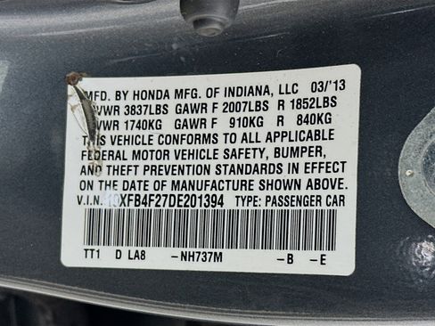 Used 2013 Honda Civic 4dr Sdn L4 CVT image 12