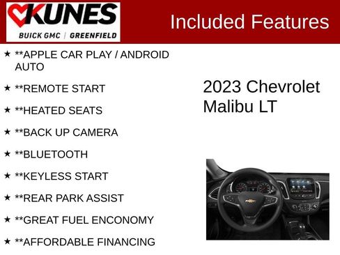 Used 2023 Chevrolet Malibu LT w/ Driver Confidence Package FWD image 2