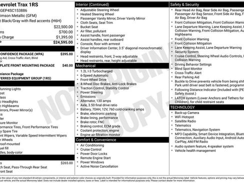 Used 2025 Chevrolet Trax RS w/ Driver Confidence Package FWD image 32