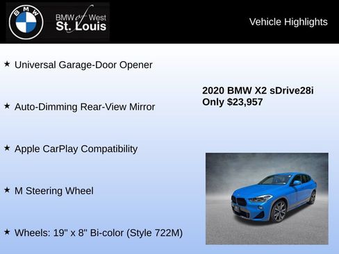Used 2020 BMW X2 sDrive28i w/ M Sport X Package FWD image 24