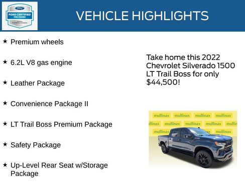 Used 2022 Chevrolet Silverado 1500 LT Trail Boss w/ LT Trail Boss Premium Package AWD/4WD image 23