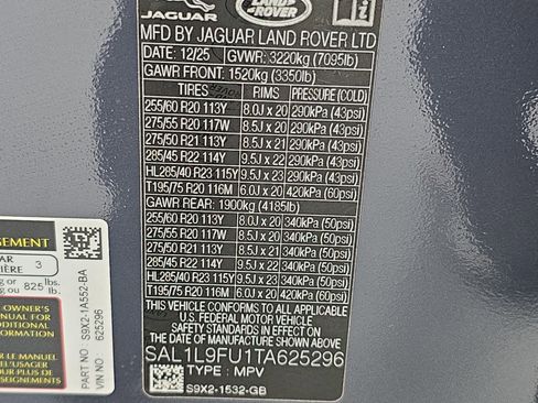 New 2026 Land Rover Range Rover Sport Dynamic SE AWD/4WD image 36