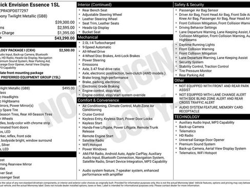 Certified 2023 Buick Envision Essence w/ Technology Package I AWD/4WD image 13