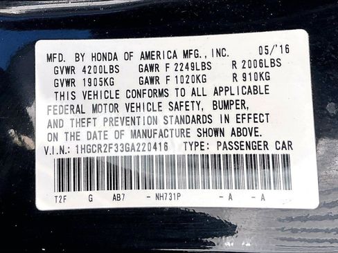 Used 2016 Honda Accord LX image 17