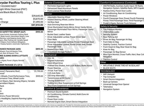 Used 2019 Chrysler Pacifica Touring-L Plus w/ Advanced Safetytec Group image 4