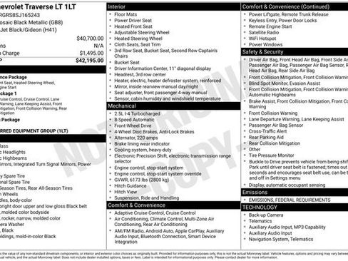 Certified 2025 Chevrolet Traverse LT image 33