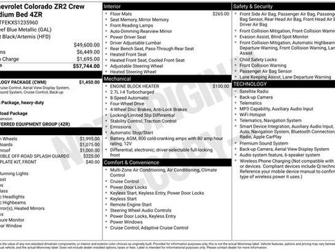 Used 2025 Chevrolet Colorado ZR2 w/ Technology Package AWD/4WD image 27