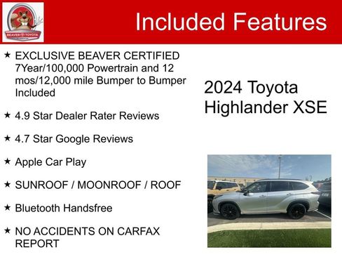 Used 2024 Toyota Highlander XSE AWD/4WD image 5