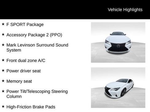 Used 2022 Lexus RC 350 F Sport w/ Accessory Package 2 image 13