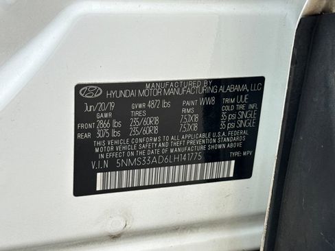 Used 2020 Hyundai Santa Fe SEL w/ Convenience + Premium Package image 27