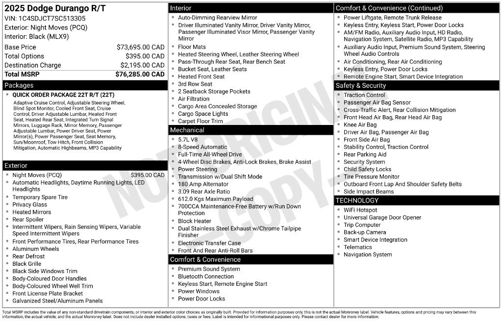 Certified 2025 Dodge Durango R/T AWD/4WD image 51