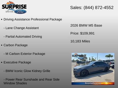 Used 2026 BMW M5 w/ Carbon Package AWD/4WD image 12