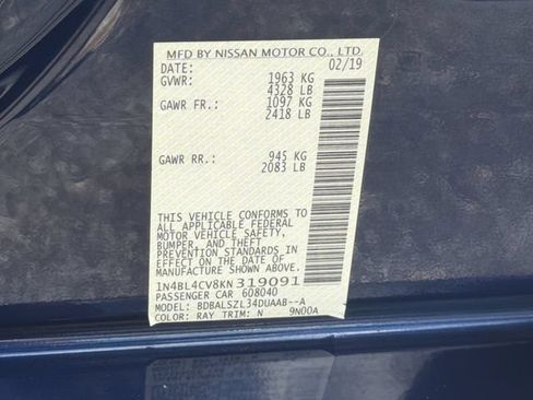 Used 2019 Nissan Altima 2.5 SR w/ SR Premium Package FWD image 35