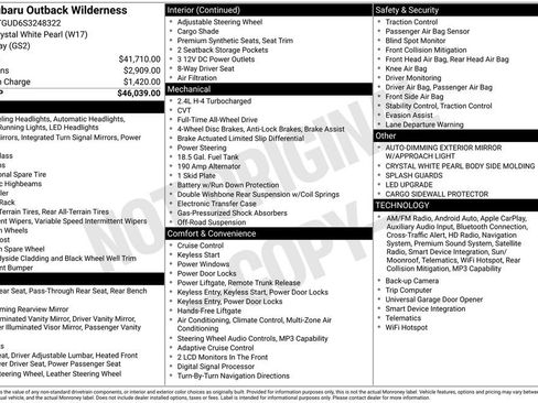 Used 2025 Subaru Outback Wilderness AWD/4WD image 26
