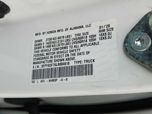 Certified 2020 Honda Ridgeline RTL-E image 25