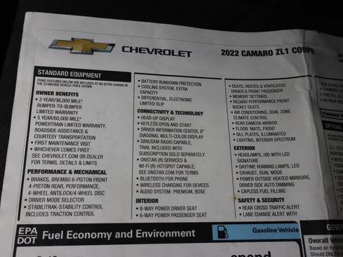 Used 2022 Chevrolet Camaro ZL1 image 57