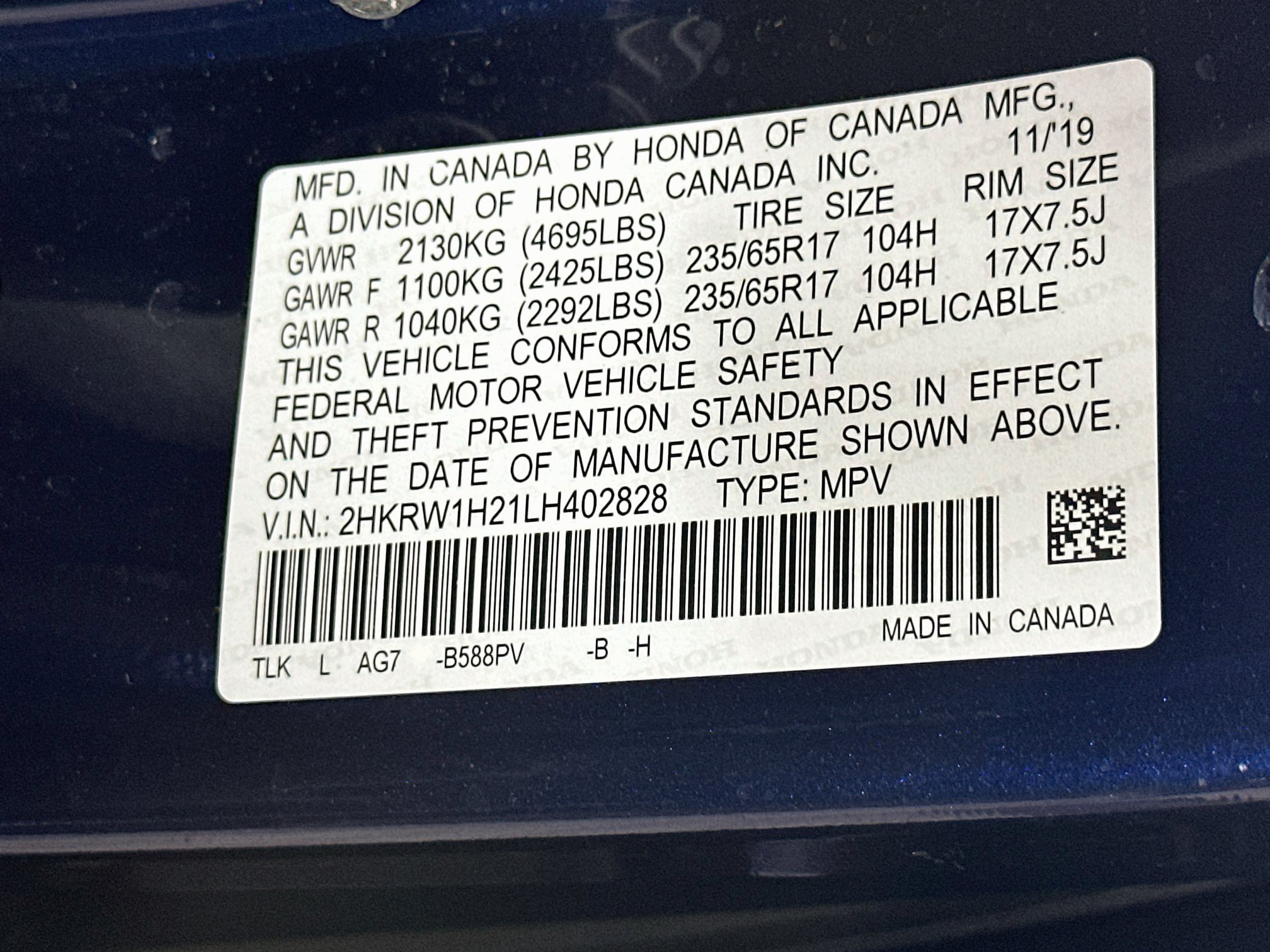 Used 2020 Honda CR-V LX image 12