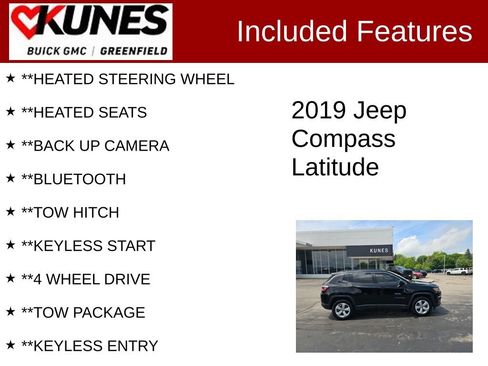 Used 2019 Jeep Compass Latitude w/ Cold Weather Group AWD/4WD image 2