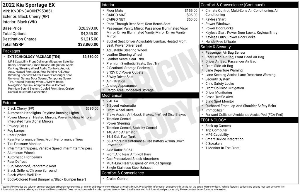 Used 2022 Kia Sportage EX w/ EX Technology Package FWD image 13