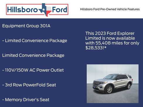 Used 2023 Ford Explorer Limited w/ Equipment Group 301A AWD/4WD image 3