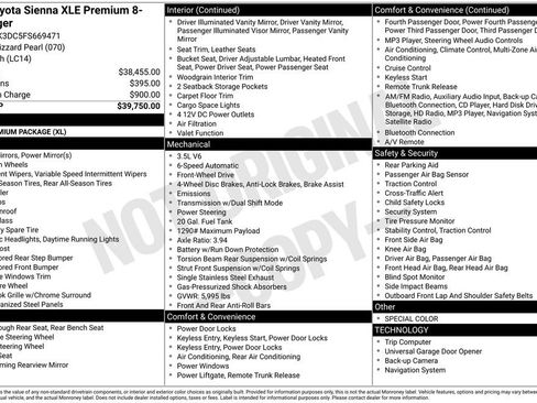 Used 2015 Toyota Sienna XLE Premium image 6