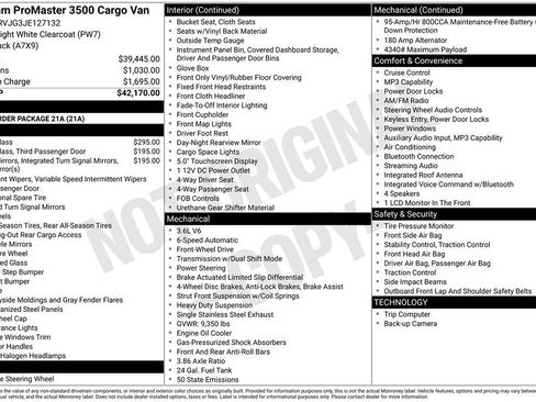 Used 2018 RAM ProMaster 3500 image 4