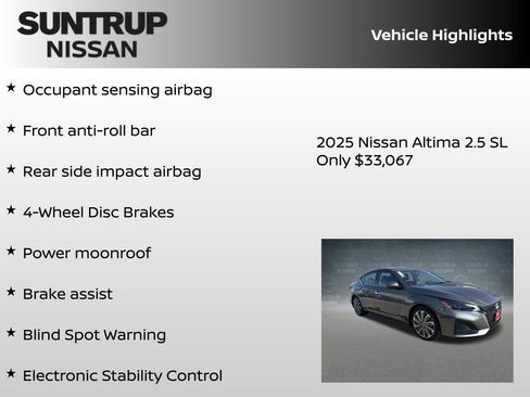 New 2025 Nissan Altima 2.5 SL FWD image 23