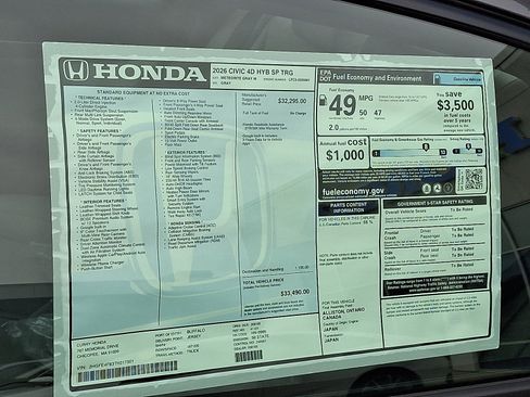 New 2026 Honda Civic Sport Touring image 11