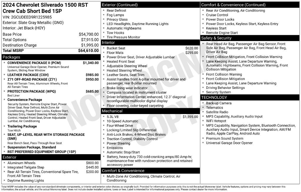 Used 2024 Chevrolet Silverado 1500 RST w/ Convenience Package II AWD/4WD image 11