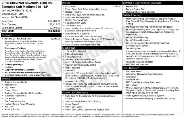 Certified 2026 Chevrolet Silverado 1500 RST w/ RST Select Package AWD/4WD image 30