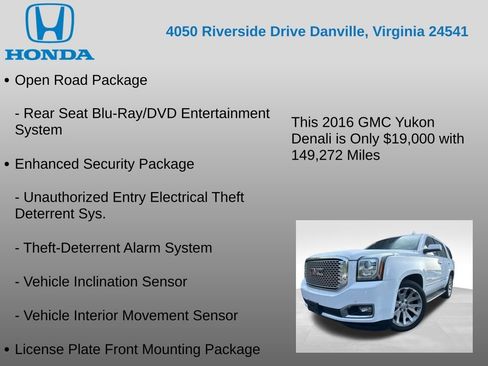 Used 2016 GMC Yukon Denali w/ Open Road Package AWD/4WD image 23