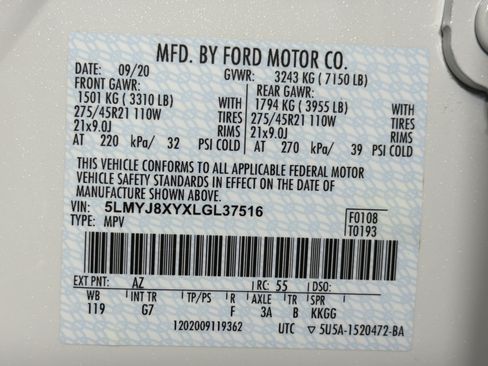 Used 2020 Lincoln Aviator Grand Touring w/ Elements Package Plus AWD/4WD image 43
