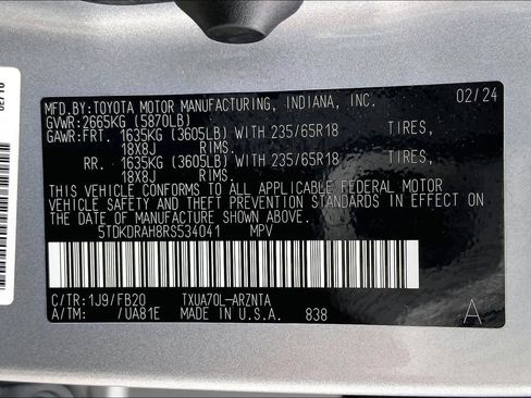 Certified 2024 Toyota Highlander LE image 36