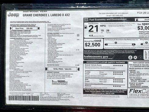 New 2025 Jeep Grand Cherokee L Laredo w/ Luxury Tech Group I image 38