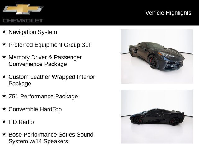 Certified 2022 Chevrolet Corvette Stingray Premium Conv w/ Z51 Performance Package RWD image 5