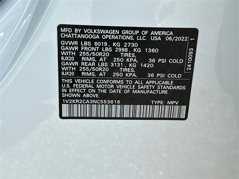 Used 2022 Volkswagen Atlas SE image 38
