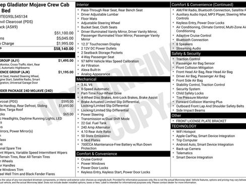 New 2025 Jeep Gladiator Mojave w/ Safety Group image 5