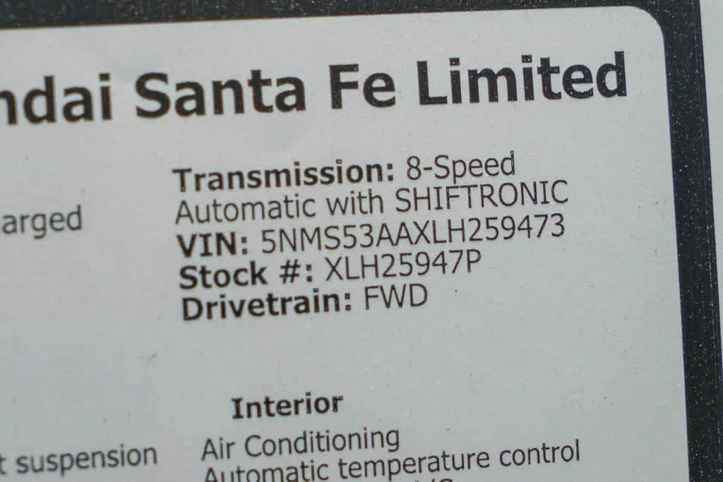 Used 2020 Hyundai Santa Fe Limited FWD image 29