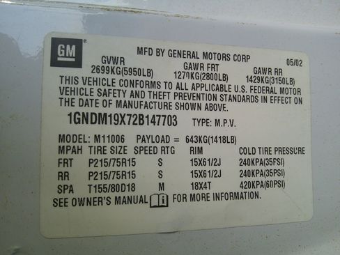 Used 2003 Chevrolet Astro w/ Convenience Pkg image 46