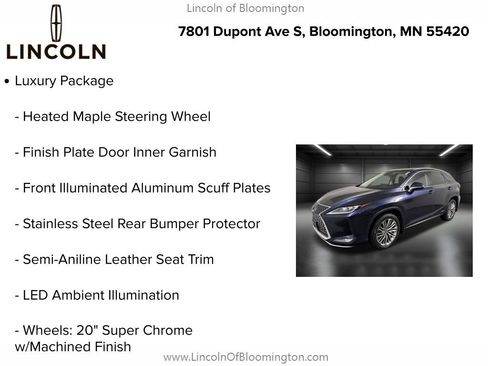 Used 2021 Lexus RX 450h AWD w/ Luxury Package image 8
