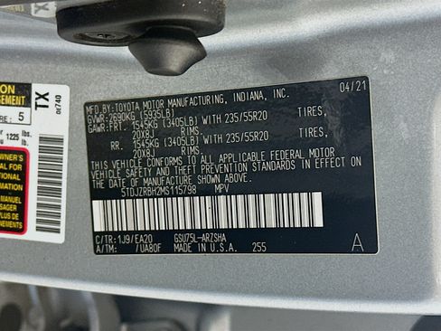 Used 2021 Toyota Highlander XSE AWD/4WD image 12