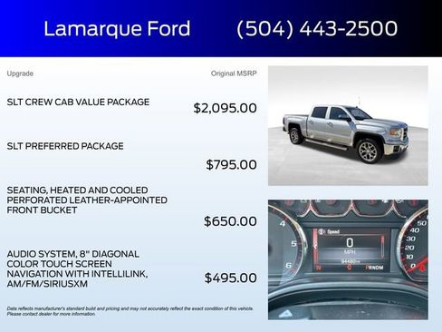 Used 2015 GMC Sierra 1500 SLT w/ SLT Crew Cab Value Package image 2