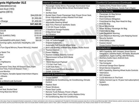 Used 2024 Toyota Highlander XLE AWD/4WD image 10