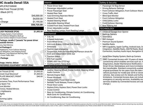 Used 2019 GMC Acadia Denali w/ Technology Package FWD image 7