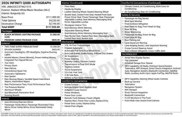 Certified 2026 INFINITI QX80 Autograph AWD/4WD image 29