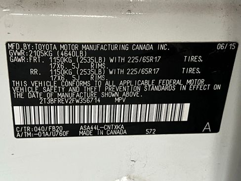 Used 2015 Toyota RAV4 LE AWD/4WD image 12