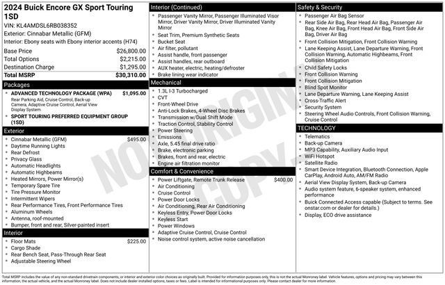 Certified 2024 Buick Encore GX Sport Touring w/ Advanced Technology Package FWD image 6