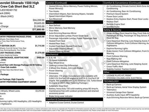Certified 2024 Chevrolet Silverado 1500 High Country w/ High Country Premium Package AWD/4WD image 33