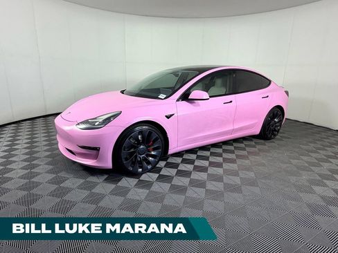 Used 2021 Tesla Model 3 Performance AWD/4WD image 1
